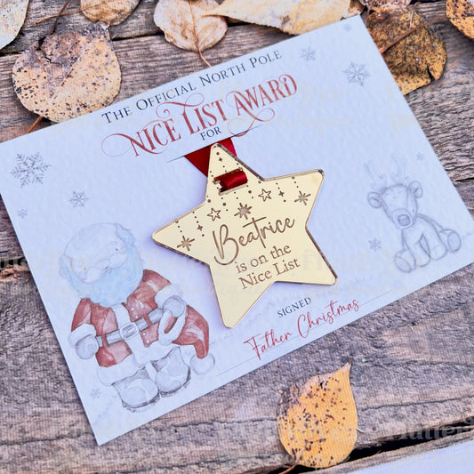 Star Nice List Medal