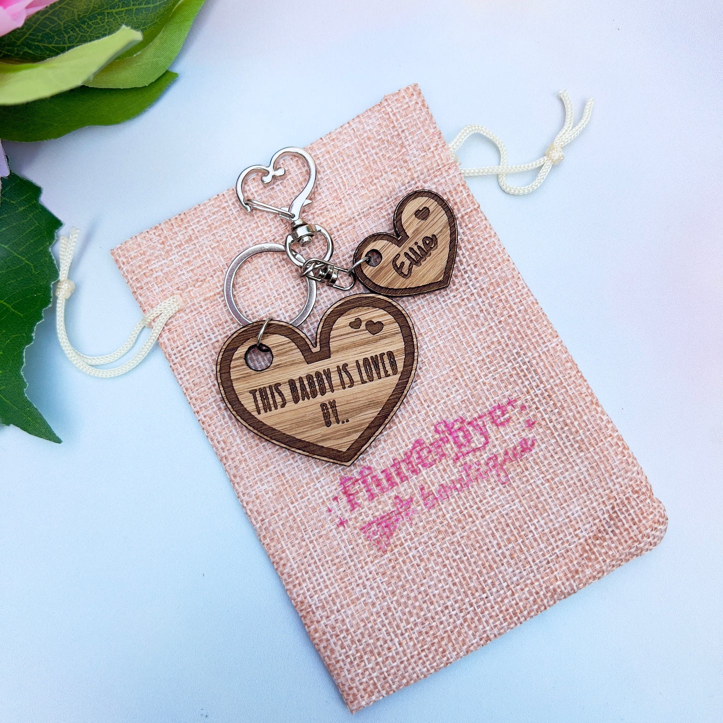 Our Daddy Heart key ring