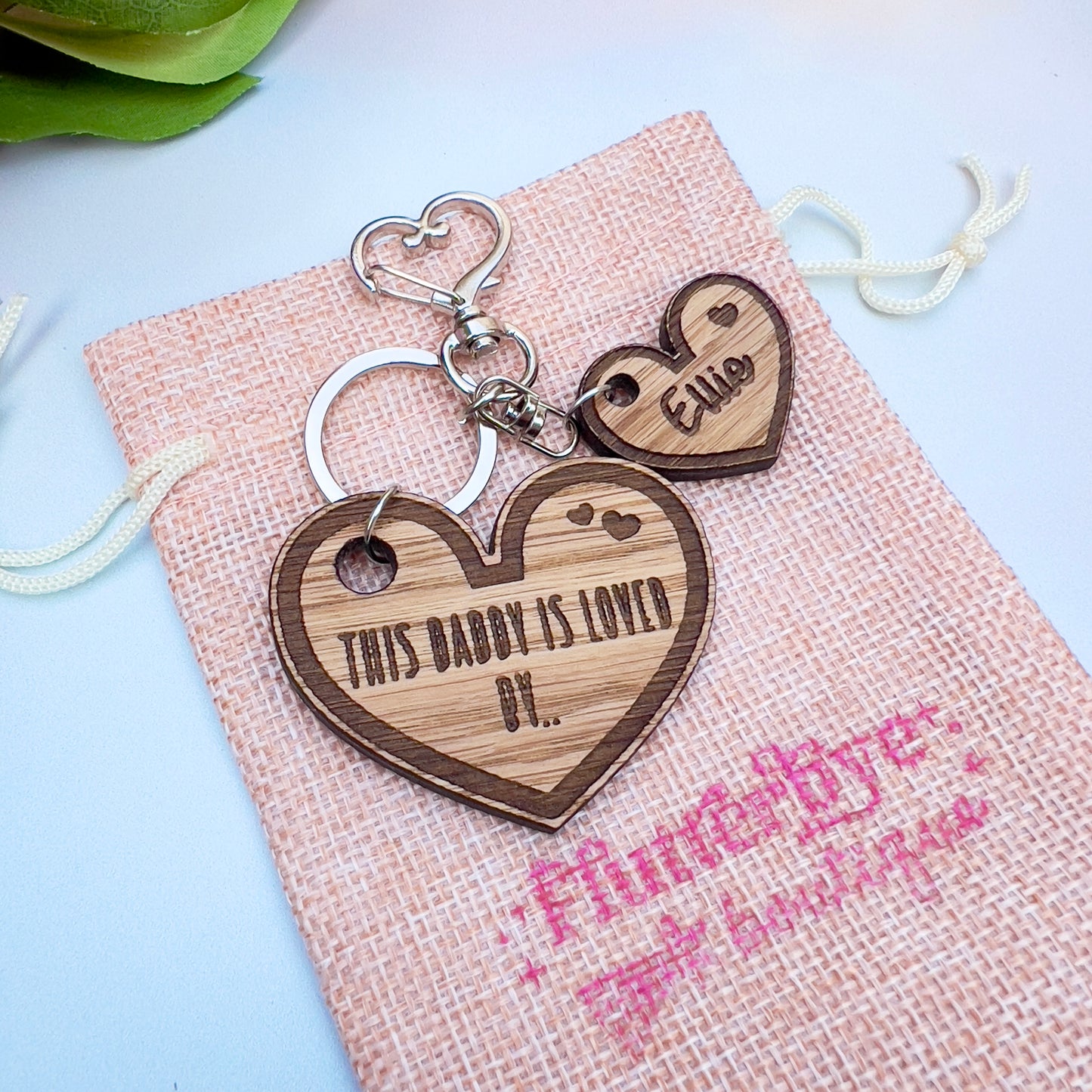 Our Daddy Heart key ring