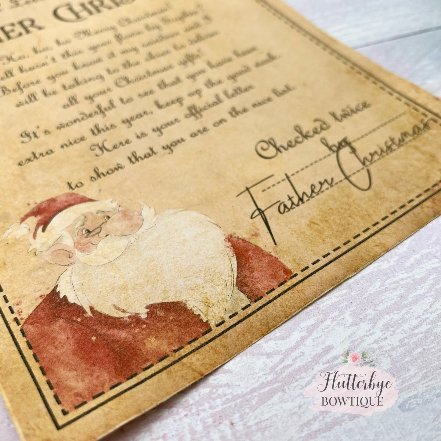 Personalised Santa Letter, Father Christmas Nice List