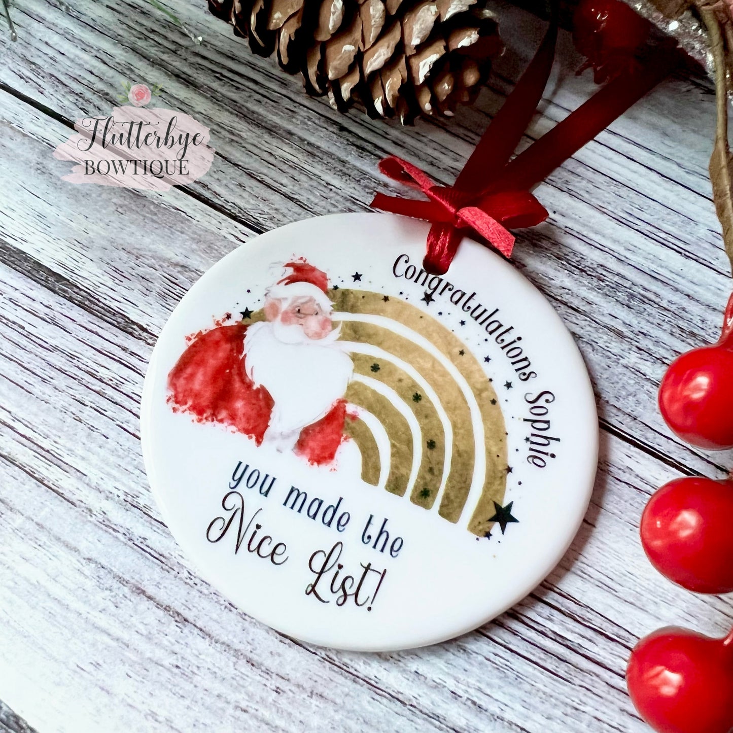 Nice List medal, Santa Decoration