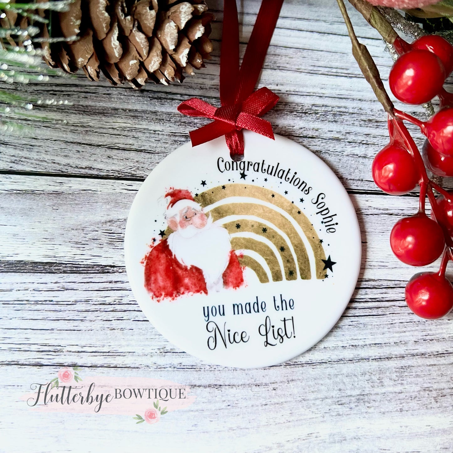 Nice List medal, Santa Decoration